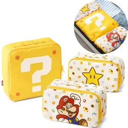 3 pezzi Super Mario Bros Borsa da viaggio Anime Bagagli di grande capacità Abbigliamento Borsa portaoggetti per biancheria intima Borsa per cosmetici per rossetto da donna