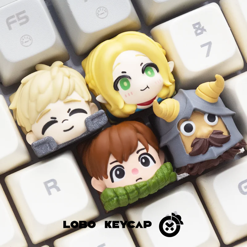 Lobo Keycap DID Laios Touden Marcille Donato Chilchuck Tims Keycap Custom Resin Anime Esc Key For Mechanical Keyboard Decoration