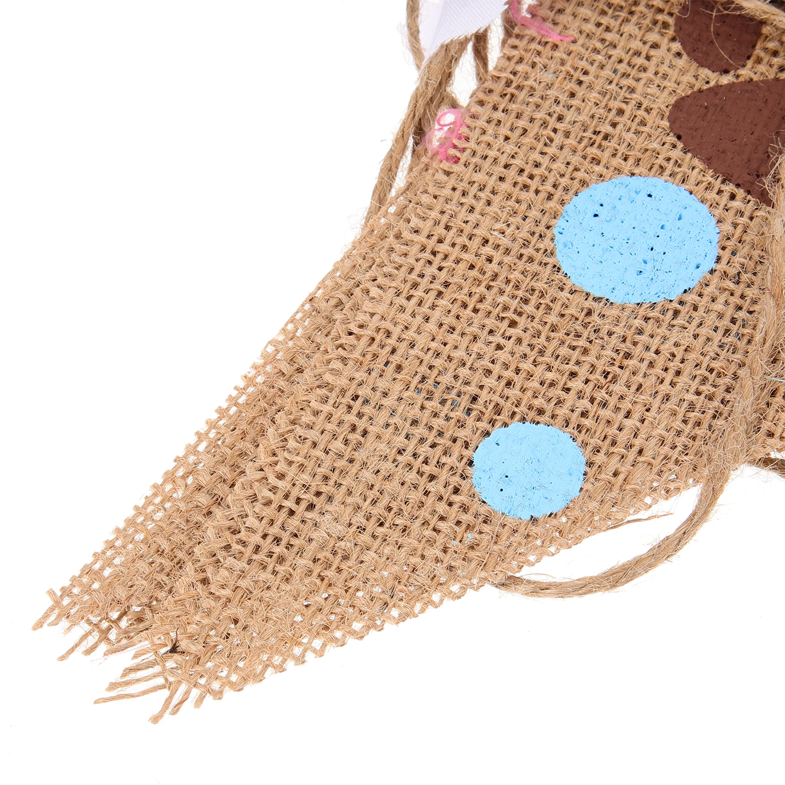 

Pet Party Linen Bunting Banner Blue Dog Footprint Design Hanging Decoration For Walls Windows Doors Outdoor Events Dog Themed