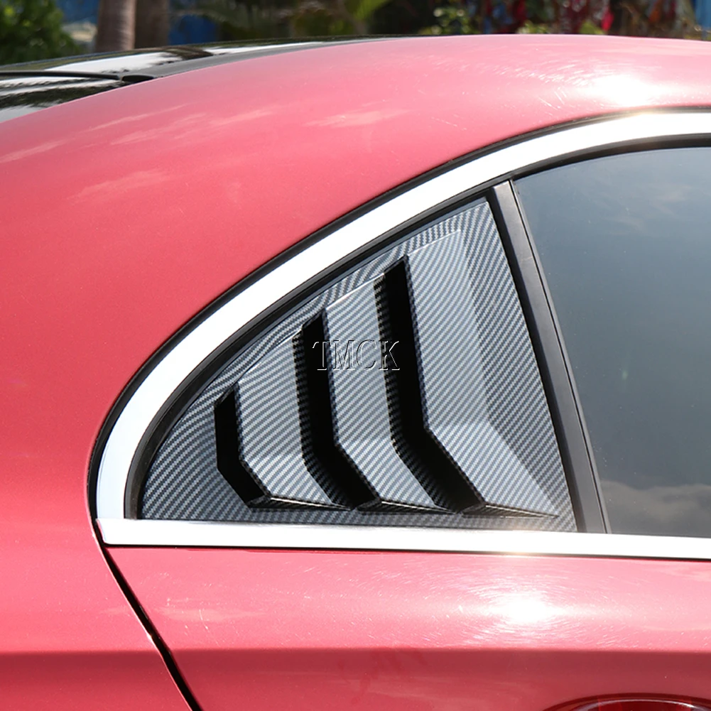 For Mercedes Benz A Class W177 V177 A180 A200 A220 A250 Sedan 2019-2022 ABS Car Rear Window Triangle Shutters Louver Trim Cover