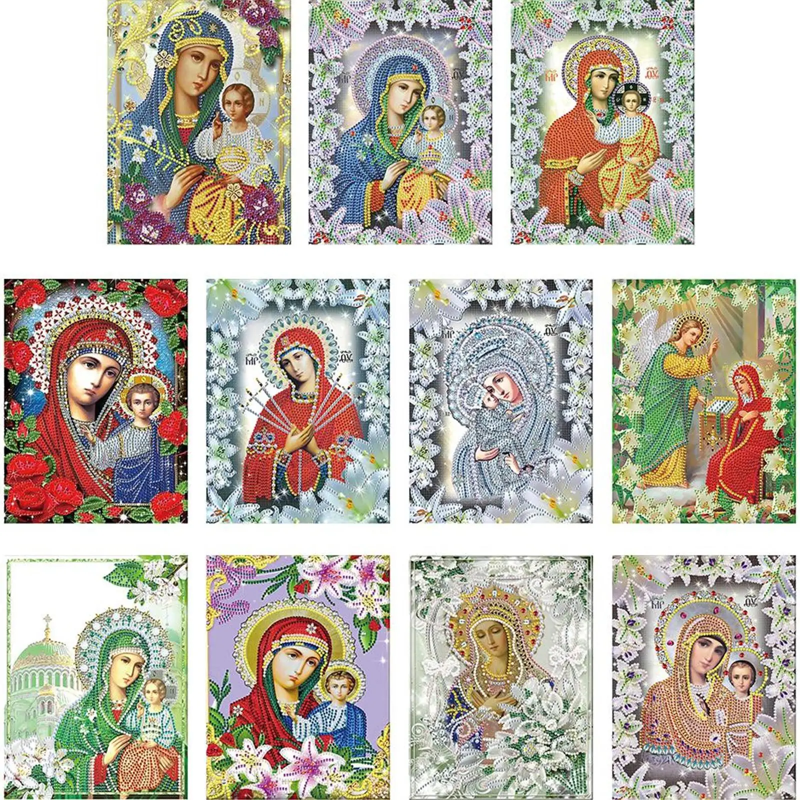 

Religious Holding 5D Special Shaped Painting Embroidery Needlework Rhinestone Crystal Cross Craft Stitch Kit DIY