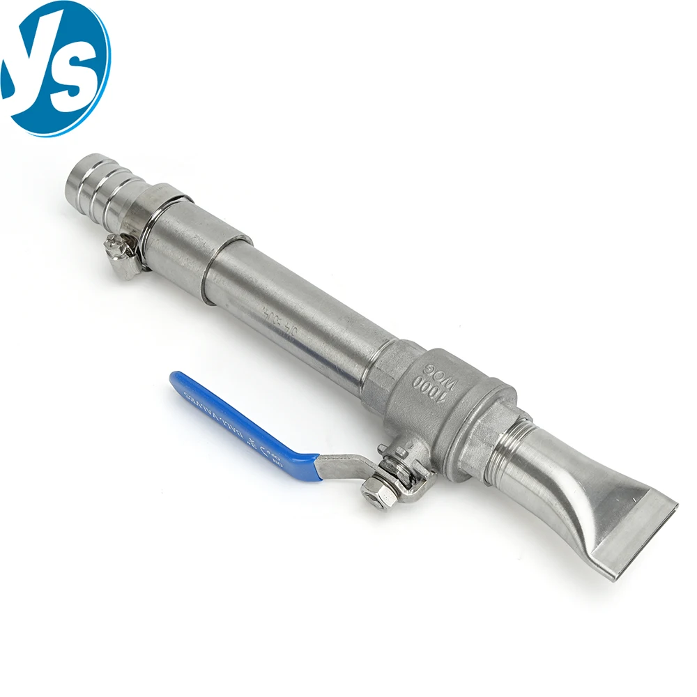 Fan Spray Nozzle with Ball Valve SS Duckbill High Pressure Cleaning Gun,  Industrial Wash Lance for Cleaning & Irrigation
