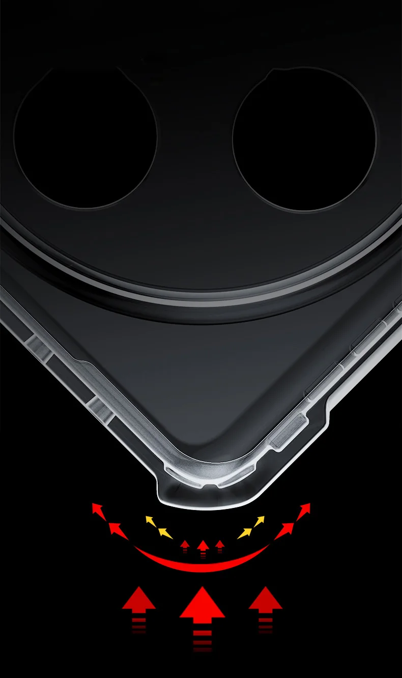Xundd Hülle für VIVO X300 Pro X300 Ultra, Airbag Anti-Sturz-Schutzhülle PC+TPU Rückseite mit Streifen Transparente Abdeckung mit Magnetständer – Detail 4