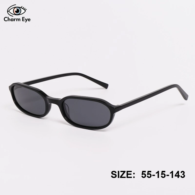 

New Retro Oval Sunglasses for Men and Women Retro Narrow Frame Acetate Sun Glasses UV400 Sunshade Protective Fashionable Eyewear
