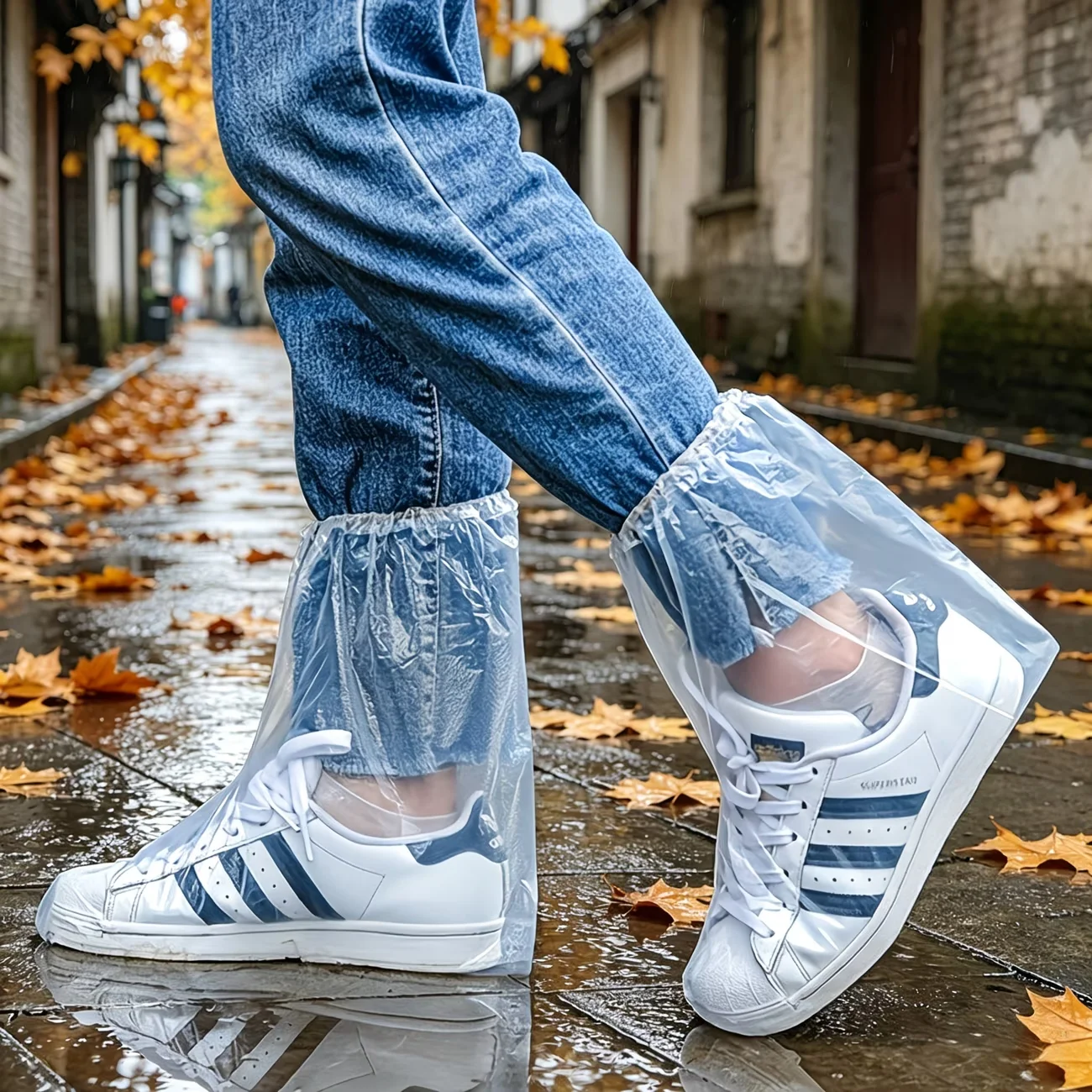 6 disposable transparent sand-proof shoe covers for outdoor use, specially designed for rain boots and sports shoes