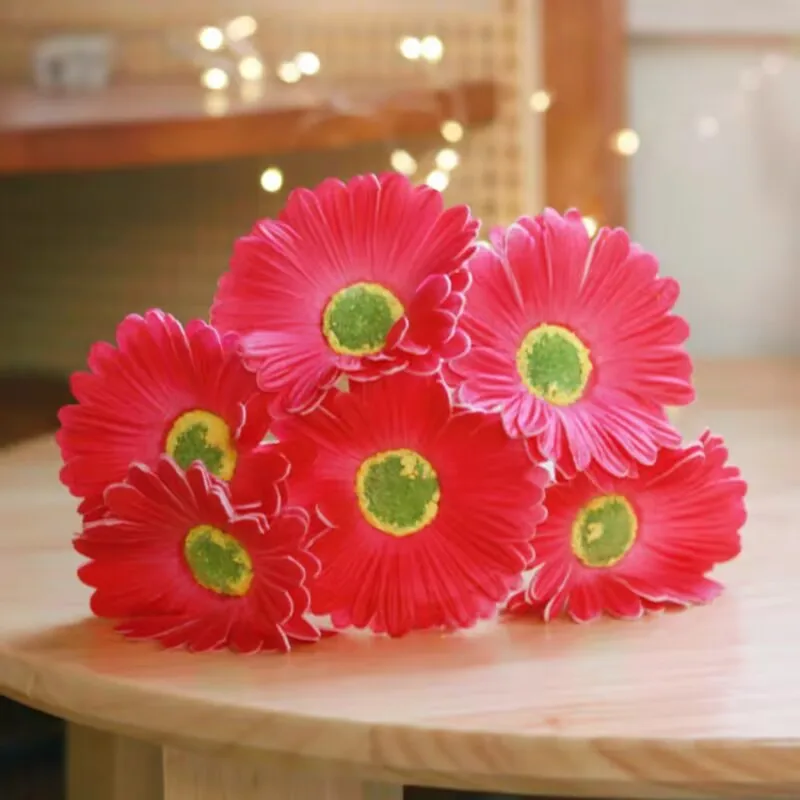 

Gorgeous high-end touch handmade with artificial flowers gerbera silk flower material home photography wedding event decoration