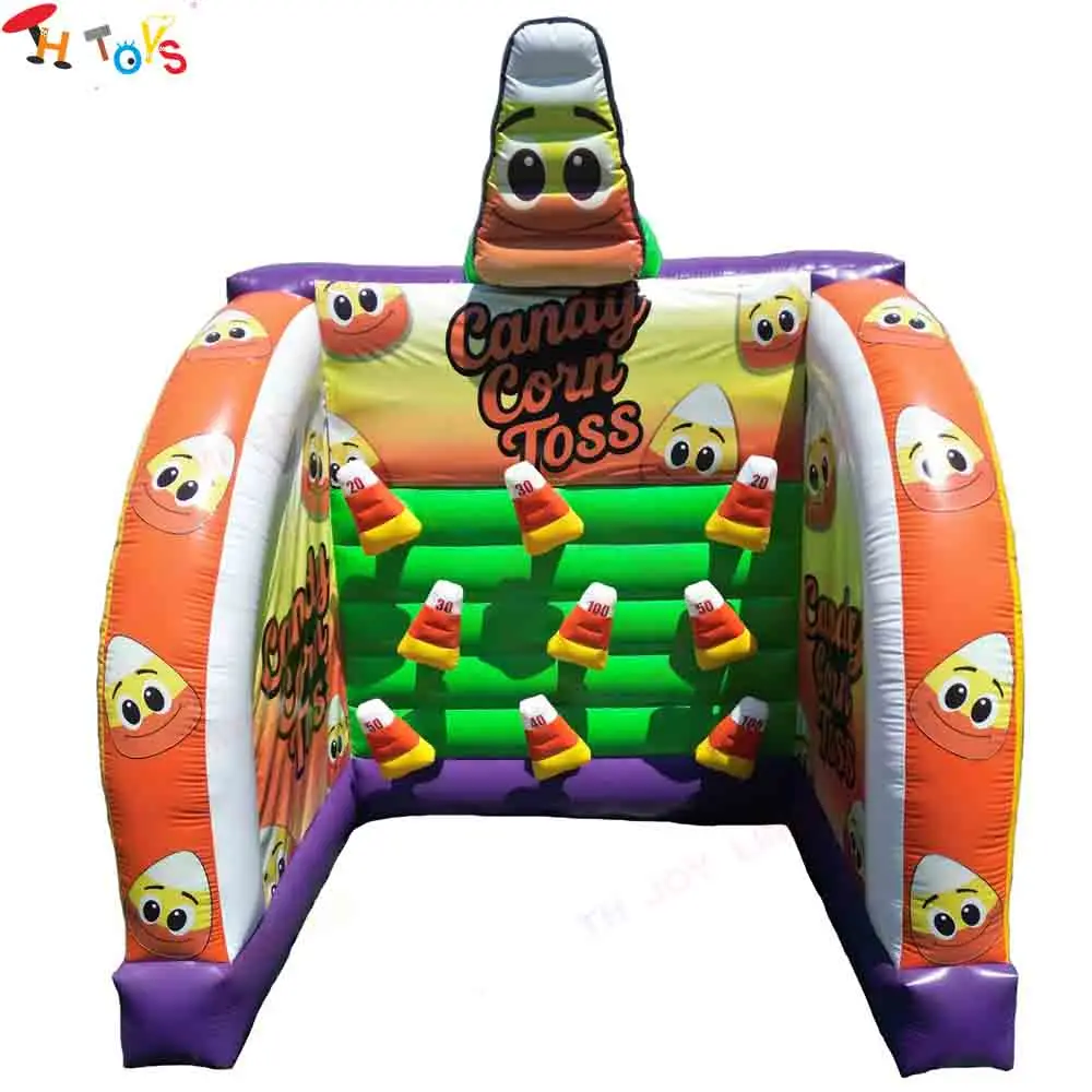 Fast Shipping Corn Themed Ring Toss Inflatable Carnival Games New Design Candy Corn Toss Challenge with Blower