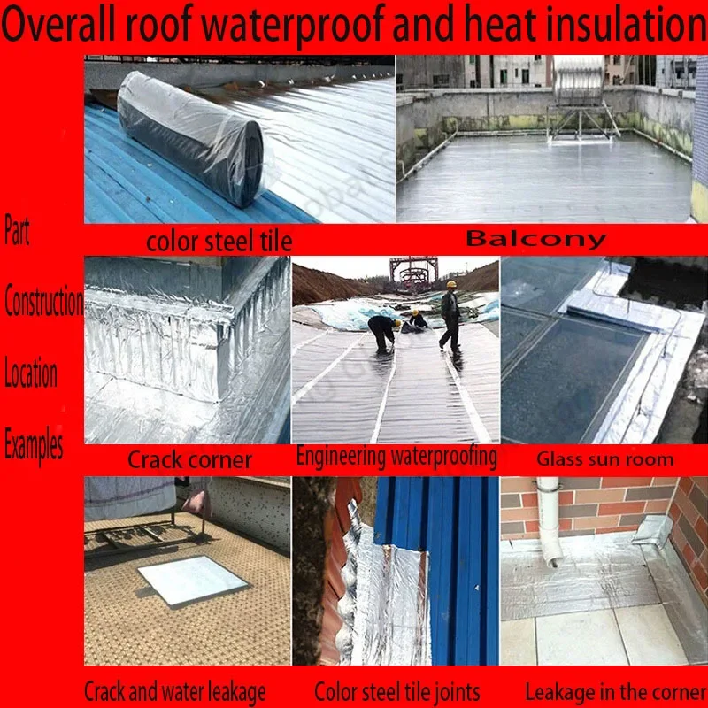 سوبر شريط مقاوم للماء ارتفاع درجة الحرارة المقاومة الألومنيوم احباط شريط أسفلت سقف جدار بركة الكراك القناة إصلاح مختومة الأشرطة الذاتية