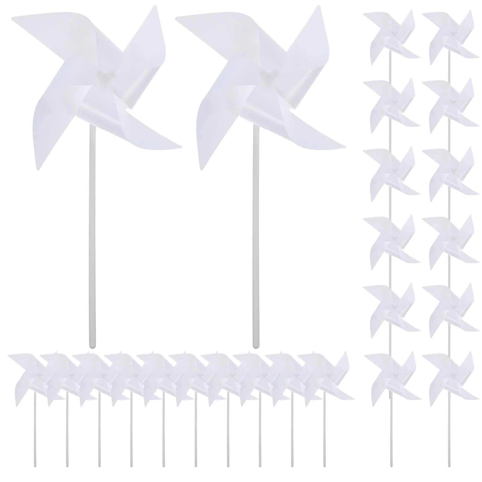 24 Pcs Blank Wind Spinners Painting Windmill Children’s Toys Unpainted Pinwheels Racing Car DIY