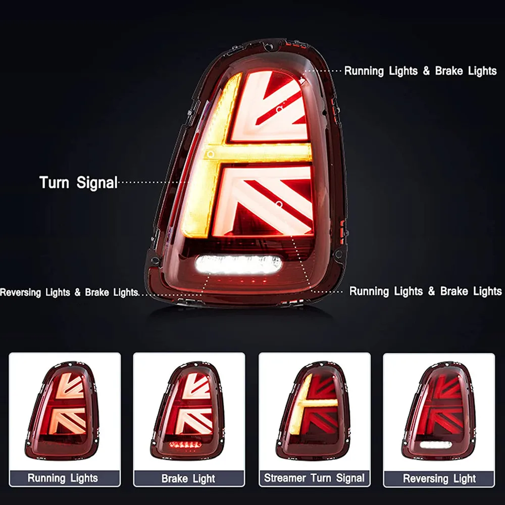 Car Led Tail Lights Assembly For BMW MINI R56 R57 R58 R59 2007 2008 2009 2010 2011 2012 2013 Coopers Rear Brake Light Taillight