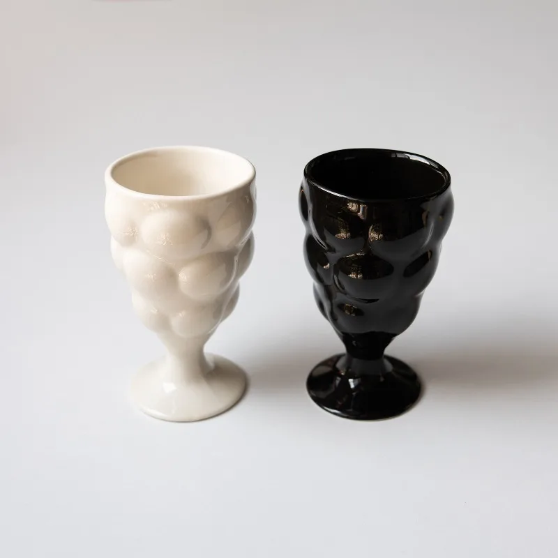 Nordic Ceramic Grape Goblet Cup Ornaments Living Room Kitchen Dining Table Milk Glass Wine Cup Coffee Mug Kitchen Accessories