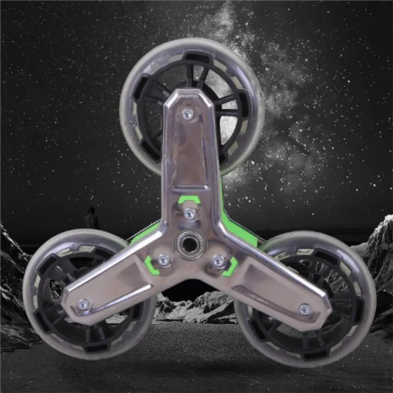 PORK-2Pieces Steel Stair Climbing Wheel Triangle Casters Triangle Casters Wheel Shopping Cart Accessories
