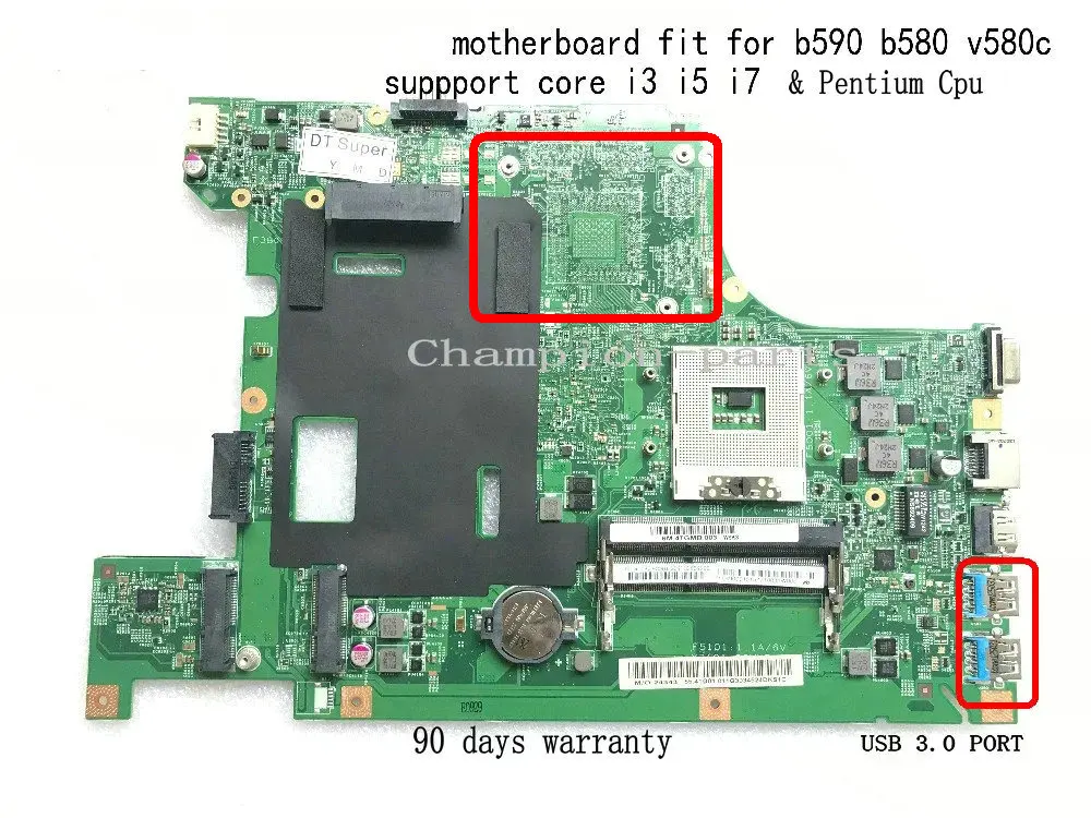 

MLLSE STOCK ORIGINAL LA58 11273-1 48.4TE01.011 FIT FOR LENOVO B590 B580 V580C LAPTOP MOTHERBOARD HM77 FAST SHIPPING