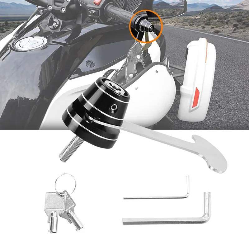 Aluminum High Quality Handlebar Helmet Lock for Can Am Spyder F3 RT Motorcycle Decorative Anti Theft Heavy Duty Accessories