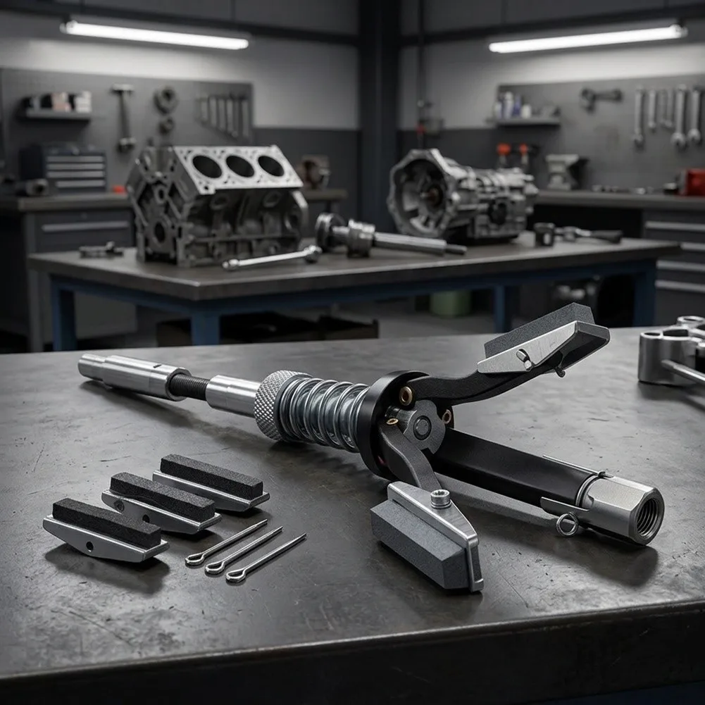 Brake Drum Cylinder Honing Tool with Three-Jaw Alignment System for Consistent Grinding and Polishing on Various Bore Dimensions