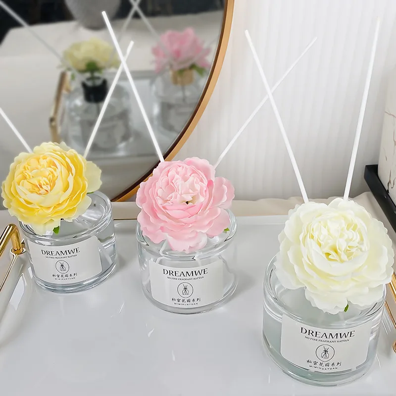 Rose Aromatherapy Plum Blossom Perfume Home Hotel Lasting Premium Bathroom Toilet 200ml Gardenia Air Freshener Rattan Diffuse