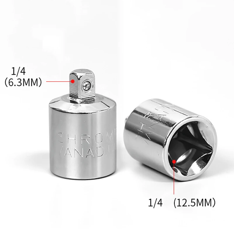 Air Ratchet Socket Adapter Drive Reducer Set 6 Pieces Heavy Duty Steel for Use with 1/2 3/8 and 1/4 Inch Ratchet Drives
