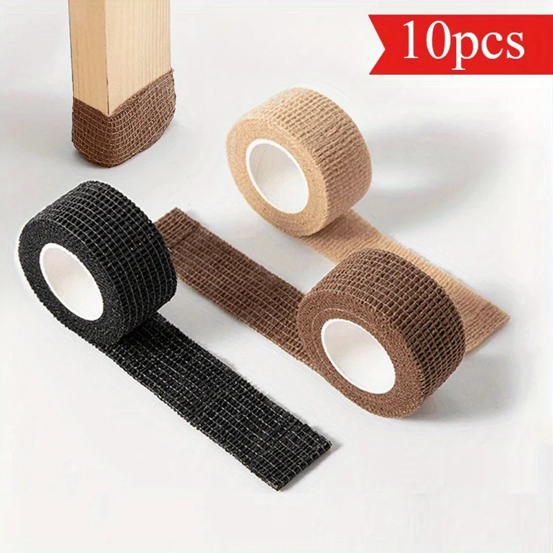 10pcs 4m Self-adhesive Table Leg Protection Table Leg Protective Cover Straps Foot Pads Straps Floor Protection Covers for Chair