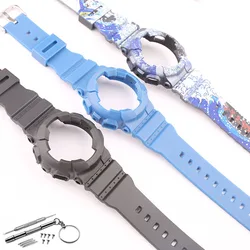 Watch Accessories Resin strap Case 14mm pin buckle for BABY-G BA-110 111 112 120 130 125 135 Women's sports waterproof strap