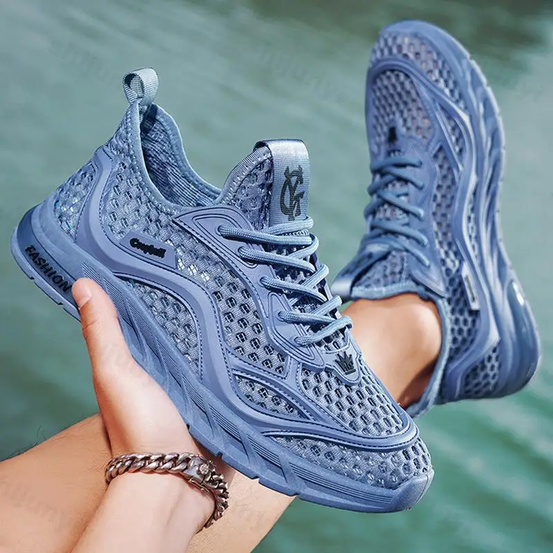 

Мужская обувь, новинка лета 2025 года, дышащая повседневная универсальная обувь с сеткой, износостойкая спортивная модная обувь для бега на мягкой подошве