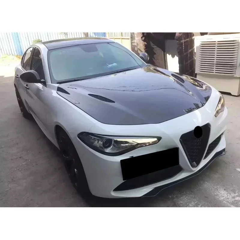 Yatilans Selected Durable PartsDry Carbon Fiber Hood Bonnet Fit Alfa Gulia Weight Car Accessories