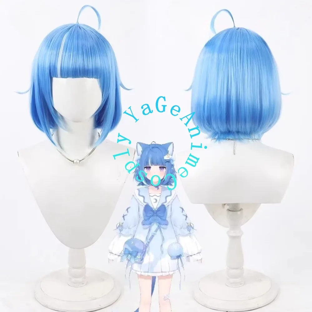 

Парик для косплея VTuber Kurage Yunroa с мелированием, съемными ушками, имитацией кожи головы, длинные прямые волосы, аниме-парик