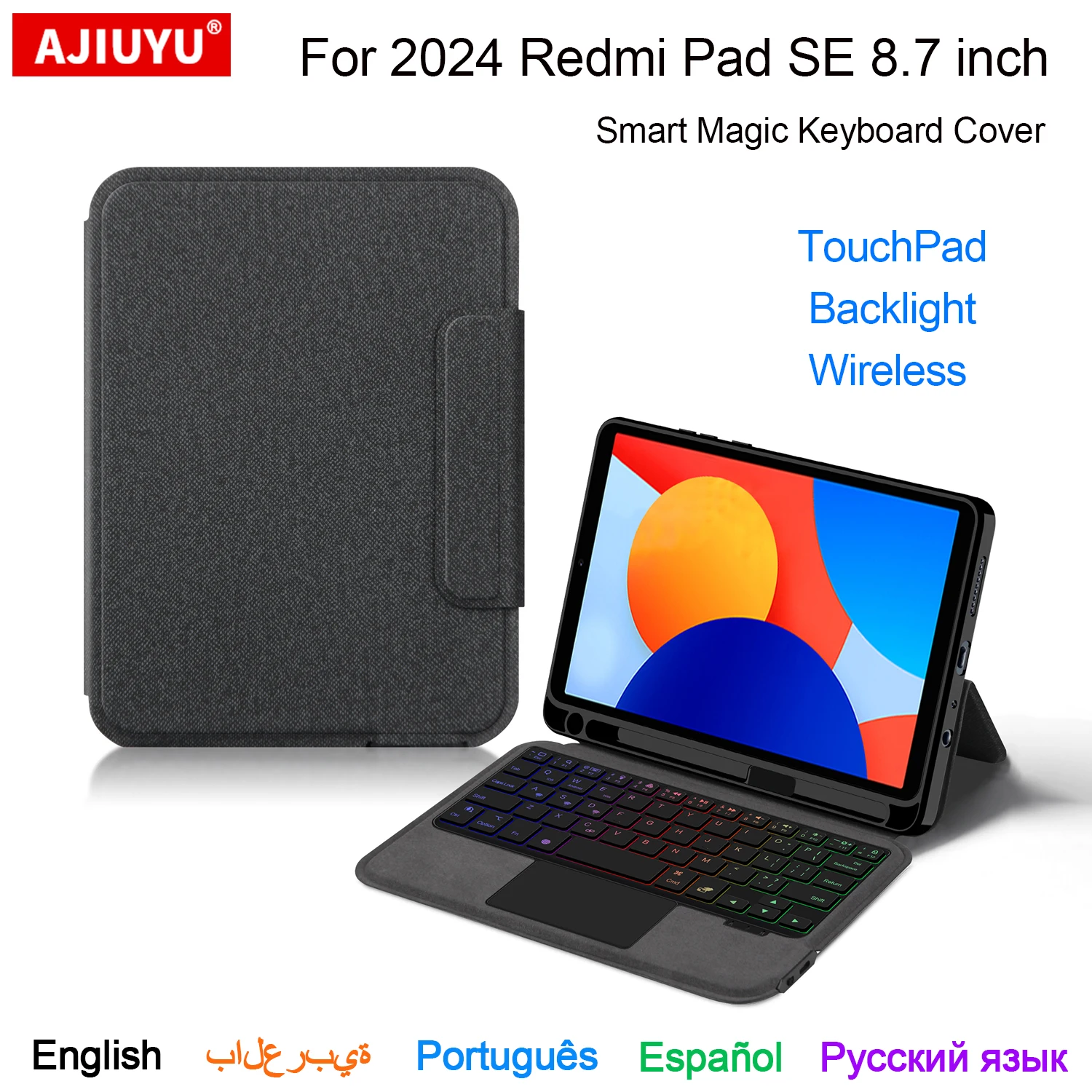 Smart Touchpad Keyboard for Xiaomi Redmi Pad SE 8.7 Inch 2024 Case For RedMi Pad SE 8.7