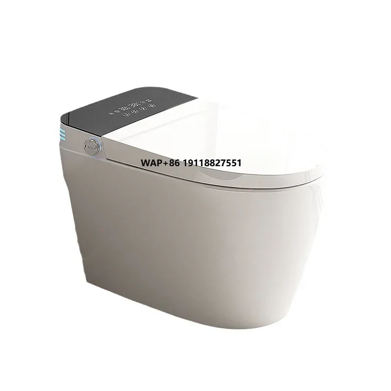One Piece Toilet Auto Open Smart Toilet with Digital Display Warm Air Drying  Foot Sensor Smart Toilet Seat