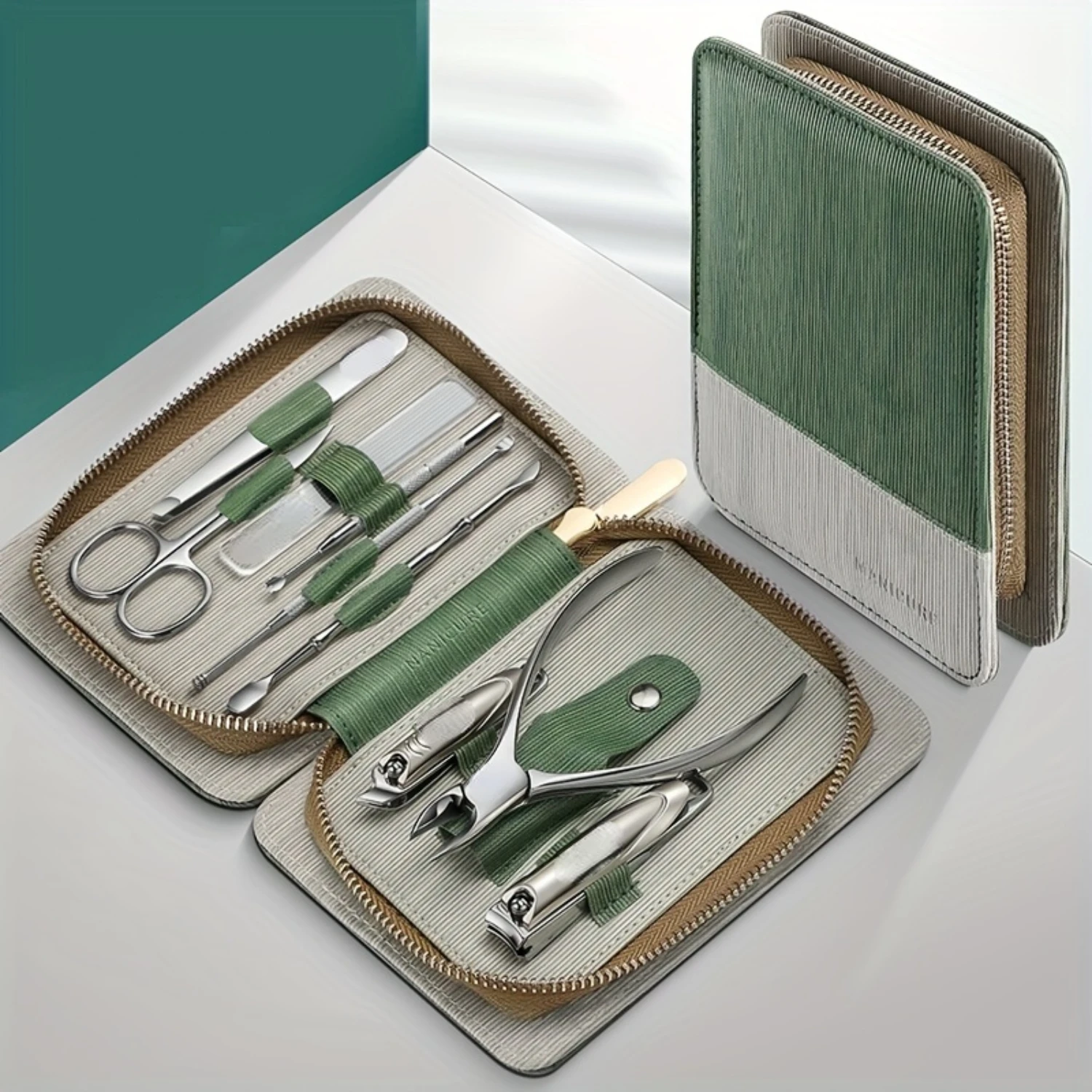 Luxe nagelknipperset - manicure- en pedicureset met roestvrijstalen snijders, snaktang voor ingegroeide teennagels en reizen C
