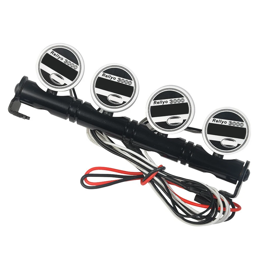 

ABMW-92.5mm Multi-Function Bright LED Light Lamp Bar for 1/10 RC Crawler -4 TRX4 SCX10 RC Crawler RC Car,4 Led