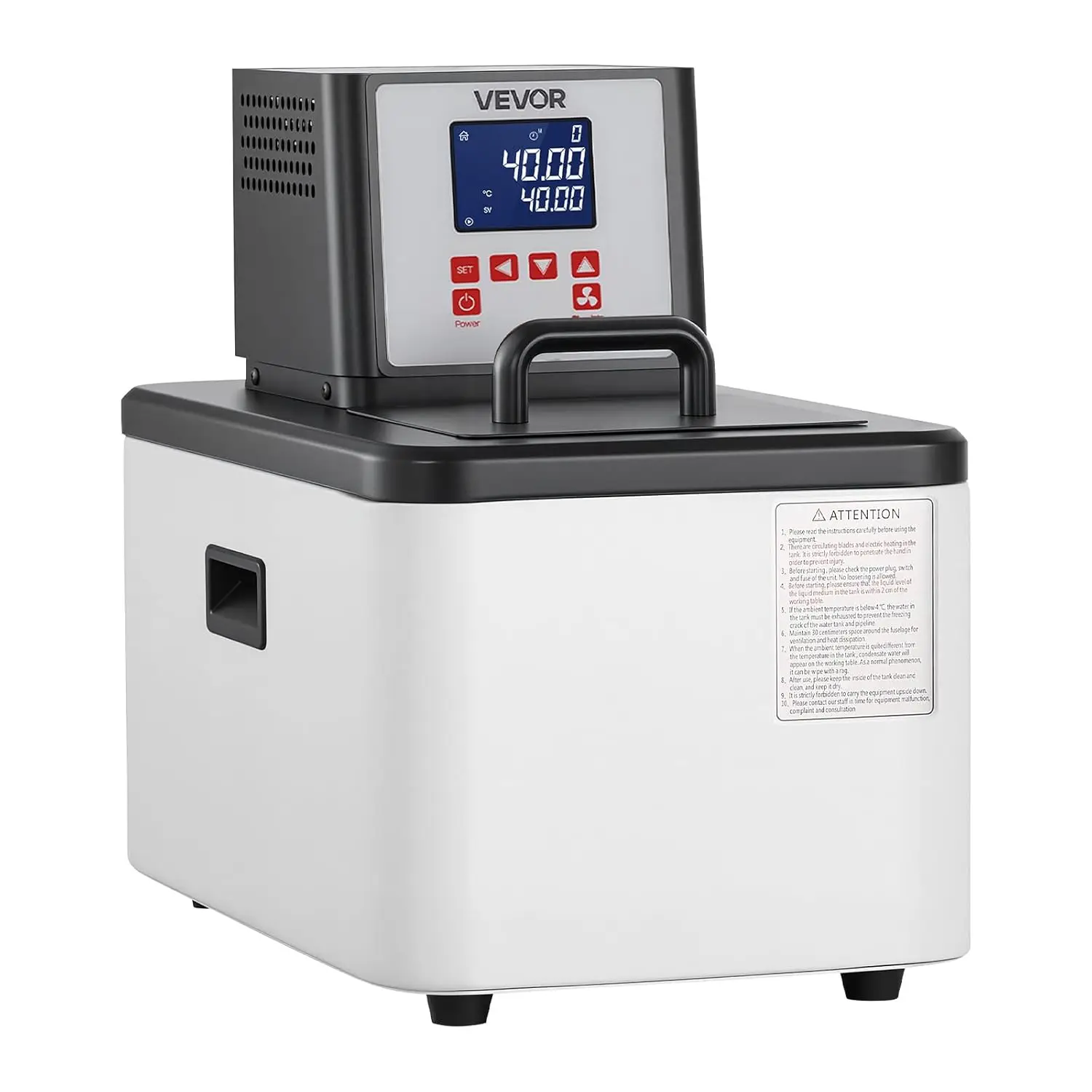 

VEVOR Laboratory High-Temperature Circulating Oil Bath, Up to 300℃/572℉, 6 L Lab Constant Temperature Heating Tank, 0.1℃ High Pr