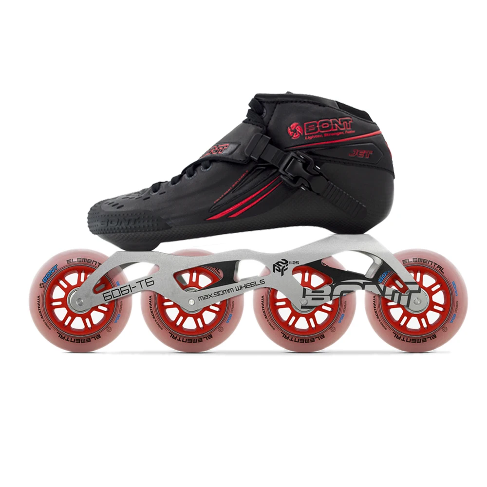 

BONT Jet 2PT Kids Black Red Inline SKates Speed skates Carbon roller skates inline skates packages