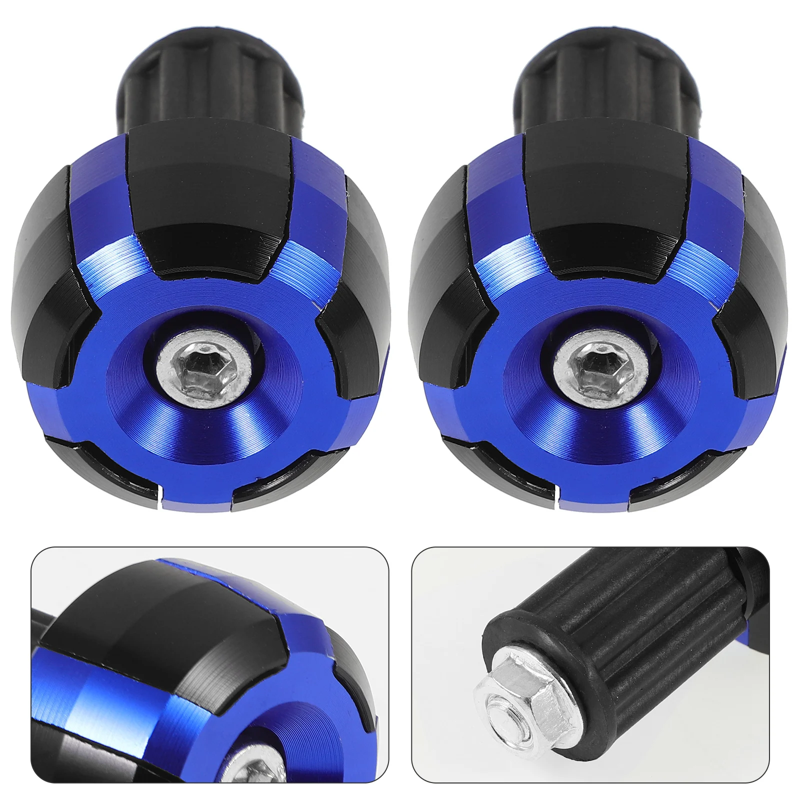 

1 Pair Motorcycle Handlebar End Plugs Universal Fit Ergonomic Grip Caps Easy Installation Stylish Design For Most Brands