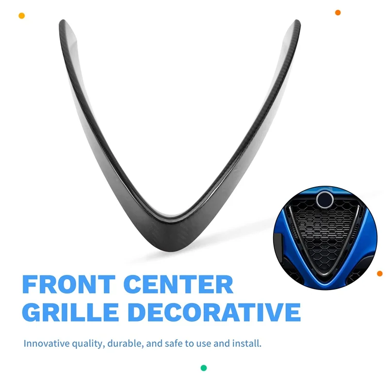Super Sale Car Interior Accessories Front Center Grille V-Shaped Decorative Strip for Alfa Romeo Giulia Stelvio