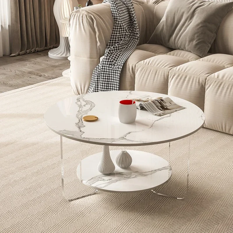 

Round Luxury Coffee Table Modern Dressers Nordic Floor Acrylic Coffee Table Couch Storage Stoliki Kawowe Living Room Furniture