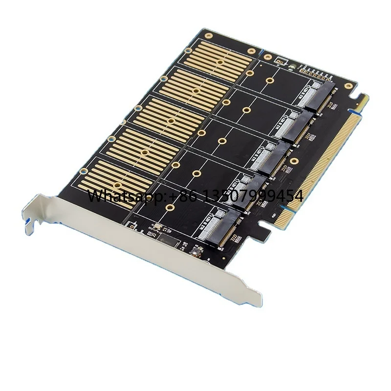 

Internal PCIe X16 SE-SAM585A-5BK 5 M2 B to SATA 6Gbps Storage Expansion Card in Stock