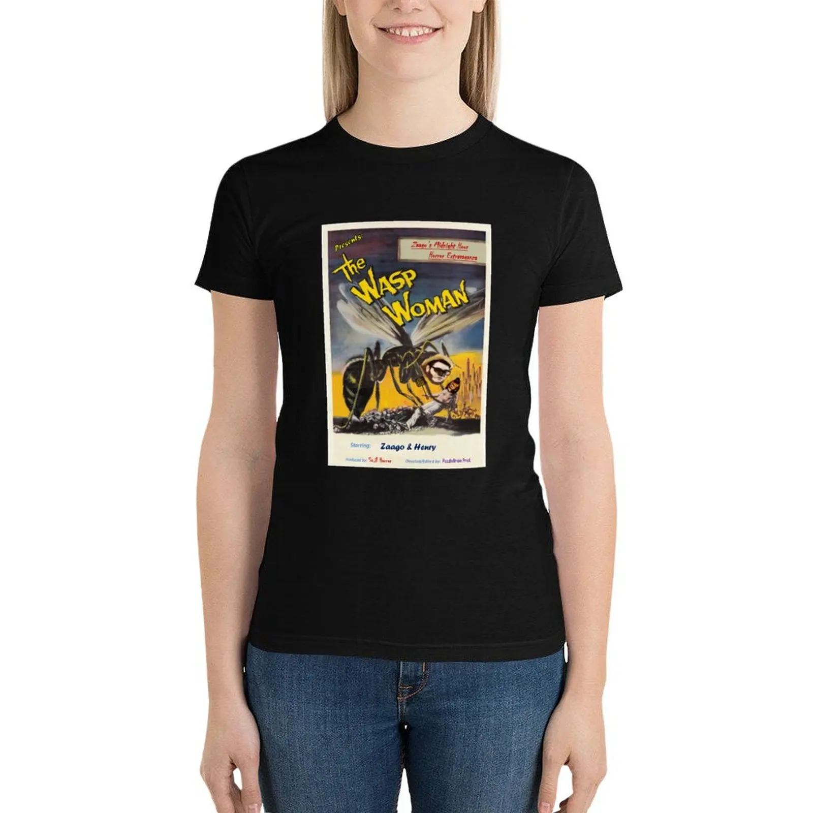 

Zaago presents: The Wasp Woman T-Shirt oversized summer top Female clothing t-shirt dress for Women sexy