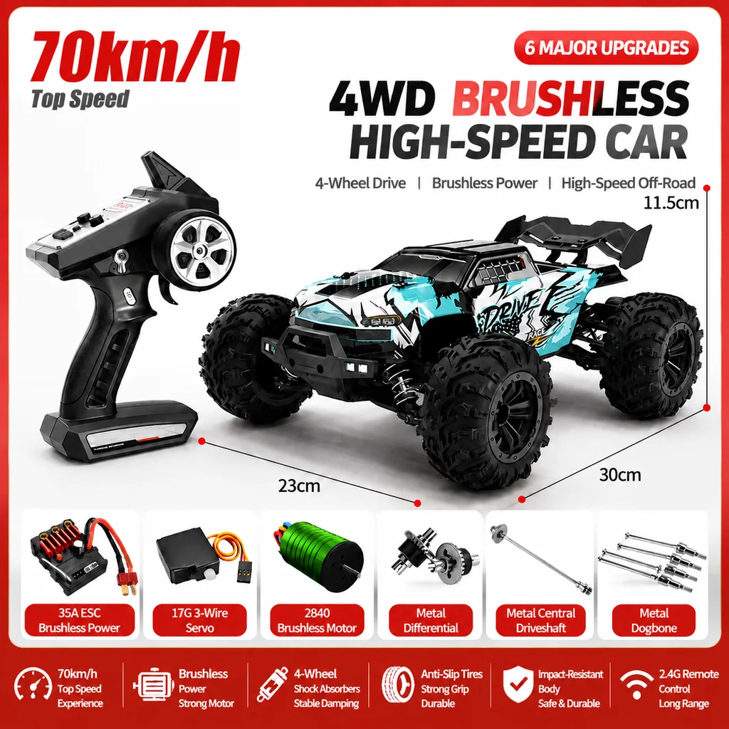 Suchiyu 16102 1:16 High Speed Rc Car With Led Light Drift 70km/H Or 38km/H 4wd Rc Off-Road Car Monster Truck Toy Adults Gift