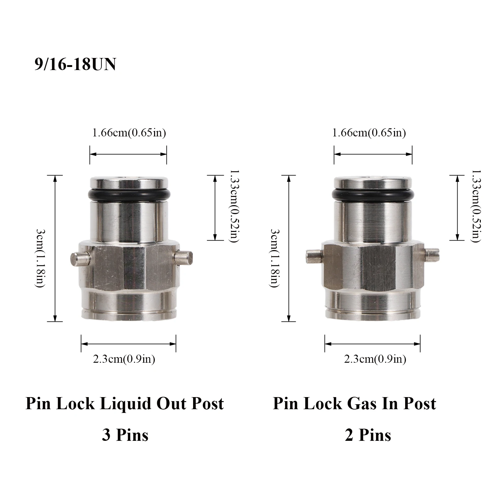 Brand New Pin Lock Post Poppet Female Thread Gas Liquid 9/16
