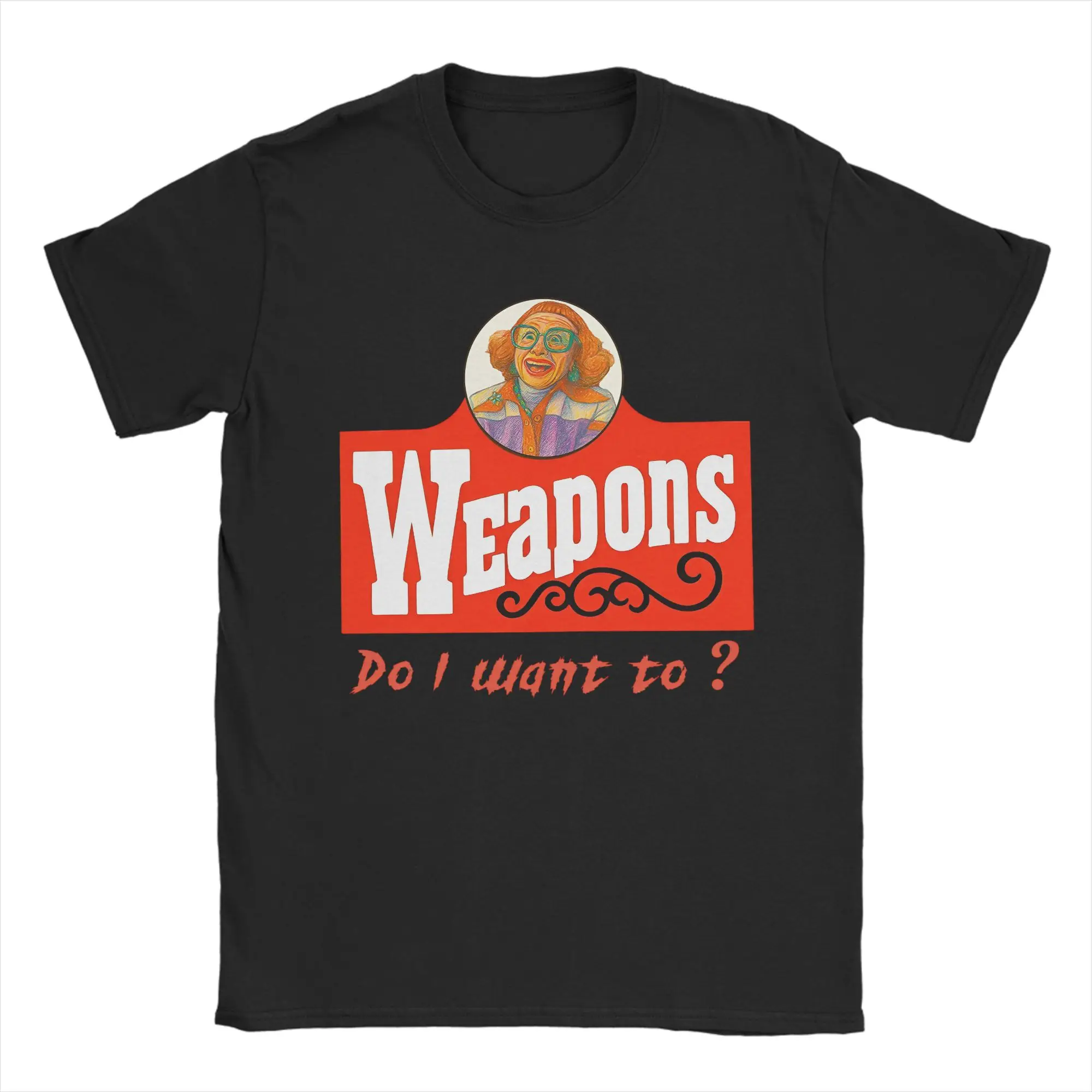 Weapons Horror Movie Aunt Gladys Men's T Shirts  Vintage Tee Shirt Short Sleeve Round Neck T-Shirts 100% Cotton Clothes