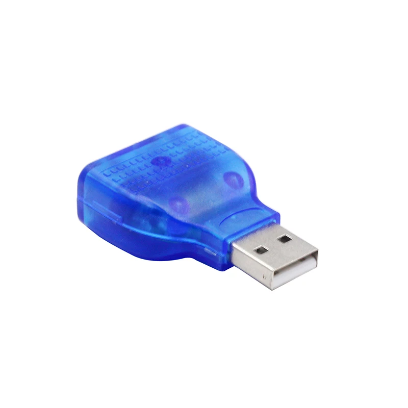 USB 2.0 A Male to 2Port PS2 Female Converter Adapter for Mouse Keyboard Connector Adapter Dongle
