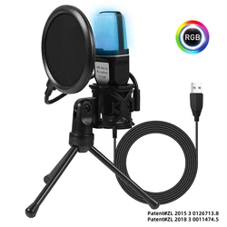 2.4G Head-mounted Wireless Lavalier Microphone for Podcast Recording Studio Streaming Laptop Desktop PC Wire Gaming Microphone