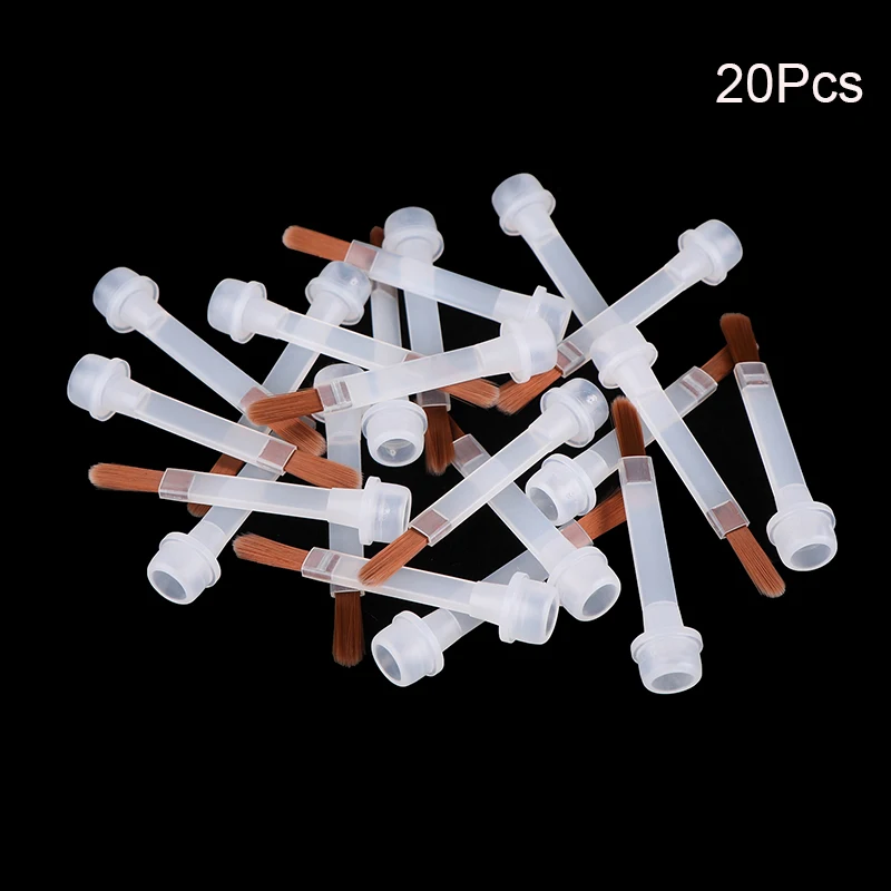 5/10/15/20Pcs Disposable Nail Polish Brush For 15ml Nail Polish Bottle Replacement Brush Brown Hair Nail Art Brush Applicators