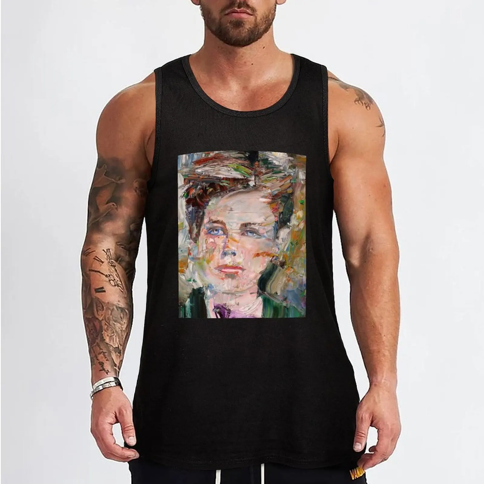 ARTHUR RIMBAUD - oil portrait Tank Top men gym clothing basketball