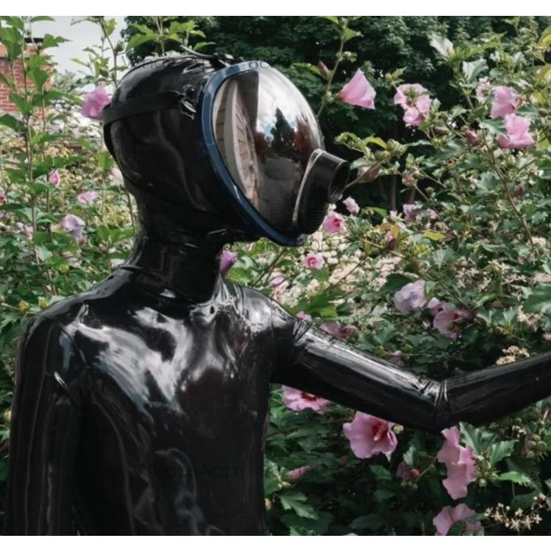 Latex Shirt Spherical Mirror Mask Large Field of View Full Mask Silver-plated Lens