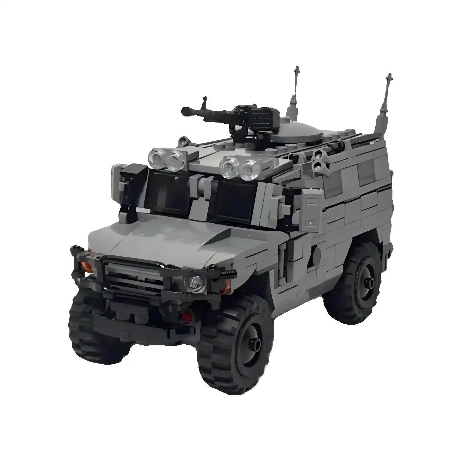 Image of 431-teiliges MOC-126915 MOC Militärausrüstungs-Serie Russisches GAZ Tiger Gepanzertes Fahrzeug Baustein-Modell Puzzle Lernspielzeug Geschenk