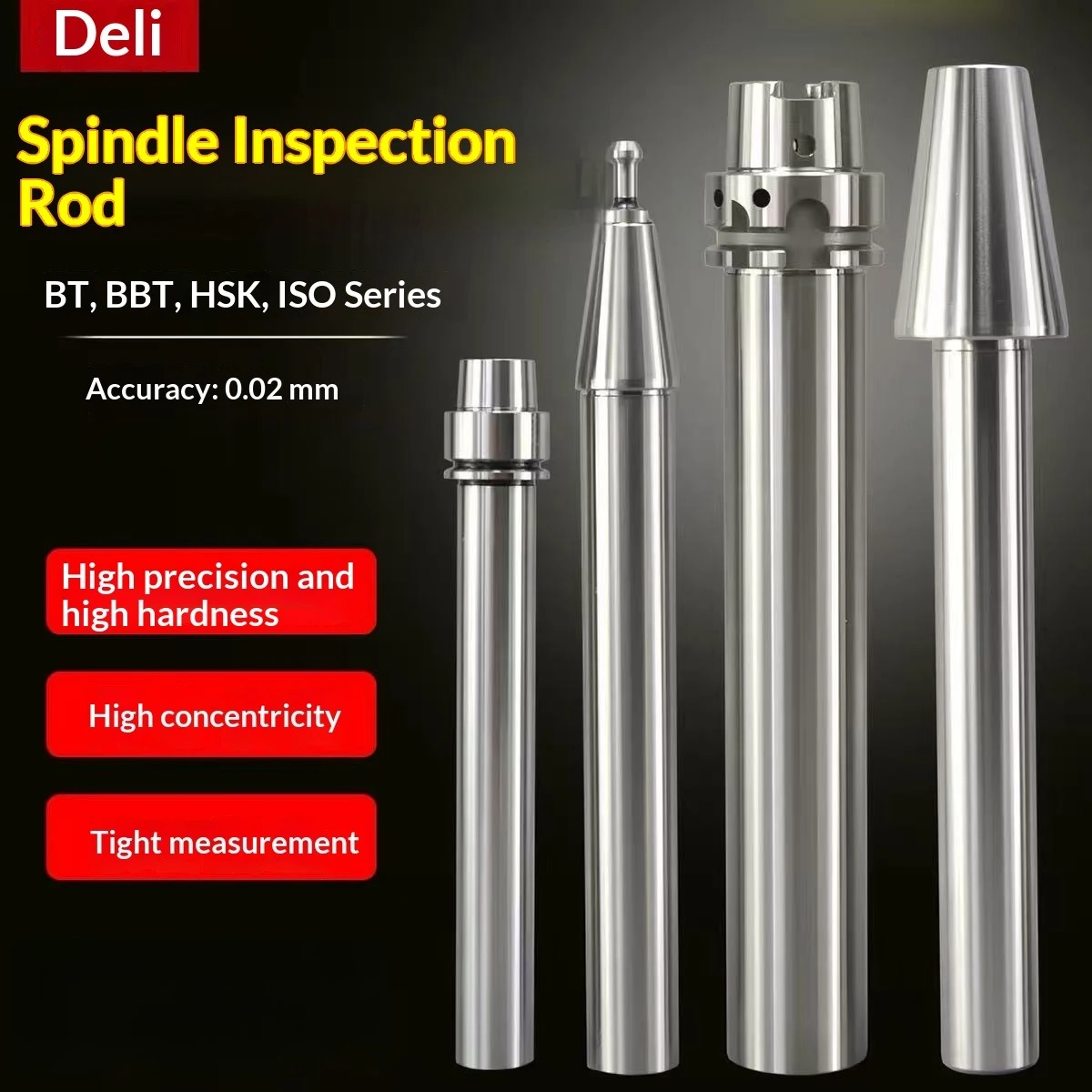 CNC BT30 BT40 BT50 Inspection Rod SK40 SK50 HSK63A HSK63F HSK100A Spindle Test Rod 7:24 Taper Spindle Tool Holder Turning Tool