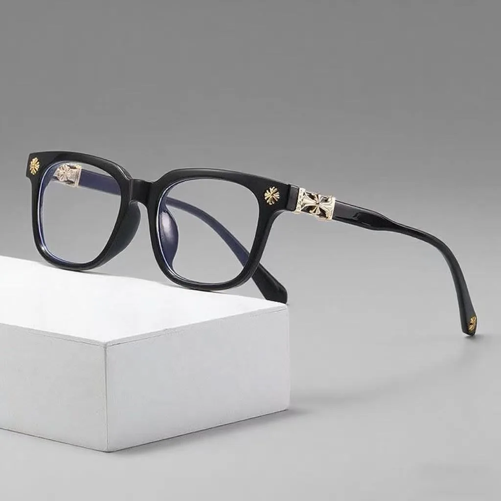 نظارات مضادة للضوء الأزرق للنساء والرجال عدسات شفافة كلاسيكية عتيقة لتزيين شاشة الكمبيوتر #1
