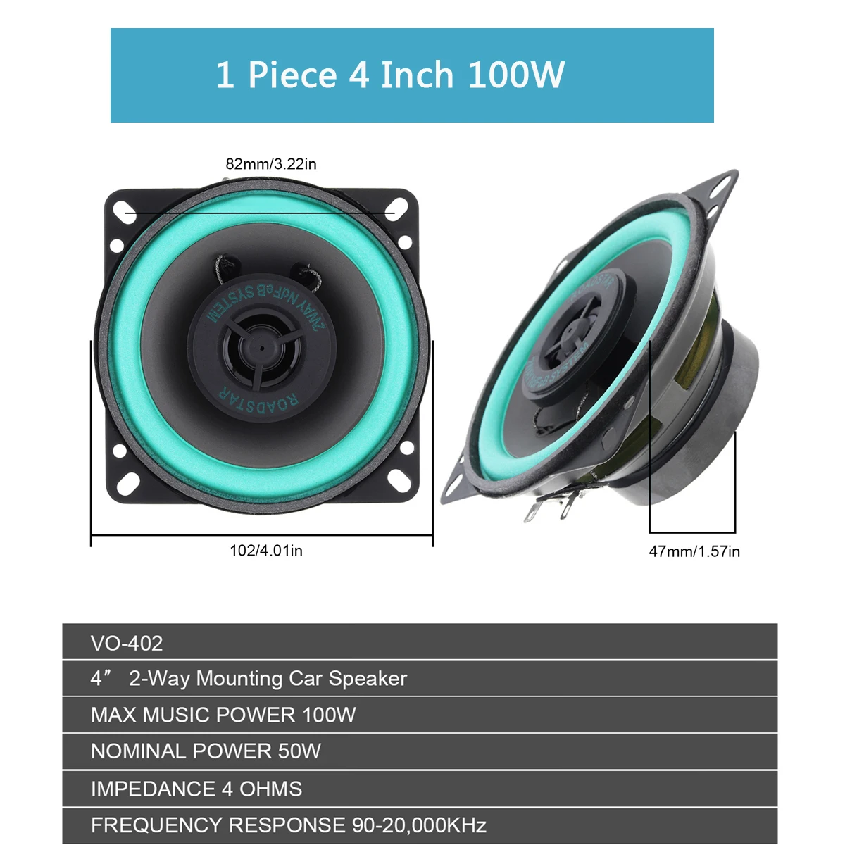 1pc Car Speakers 4/5/6.5 Inch Vehicle Door Subwoofer Car Audio Music Stereo Full Range Frequency HiFi Coaxial Automotive Speaker