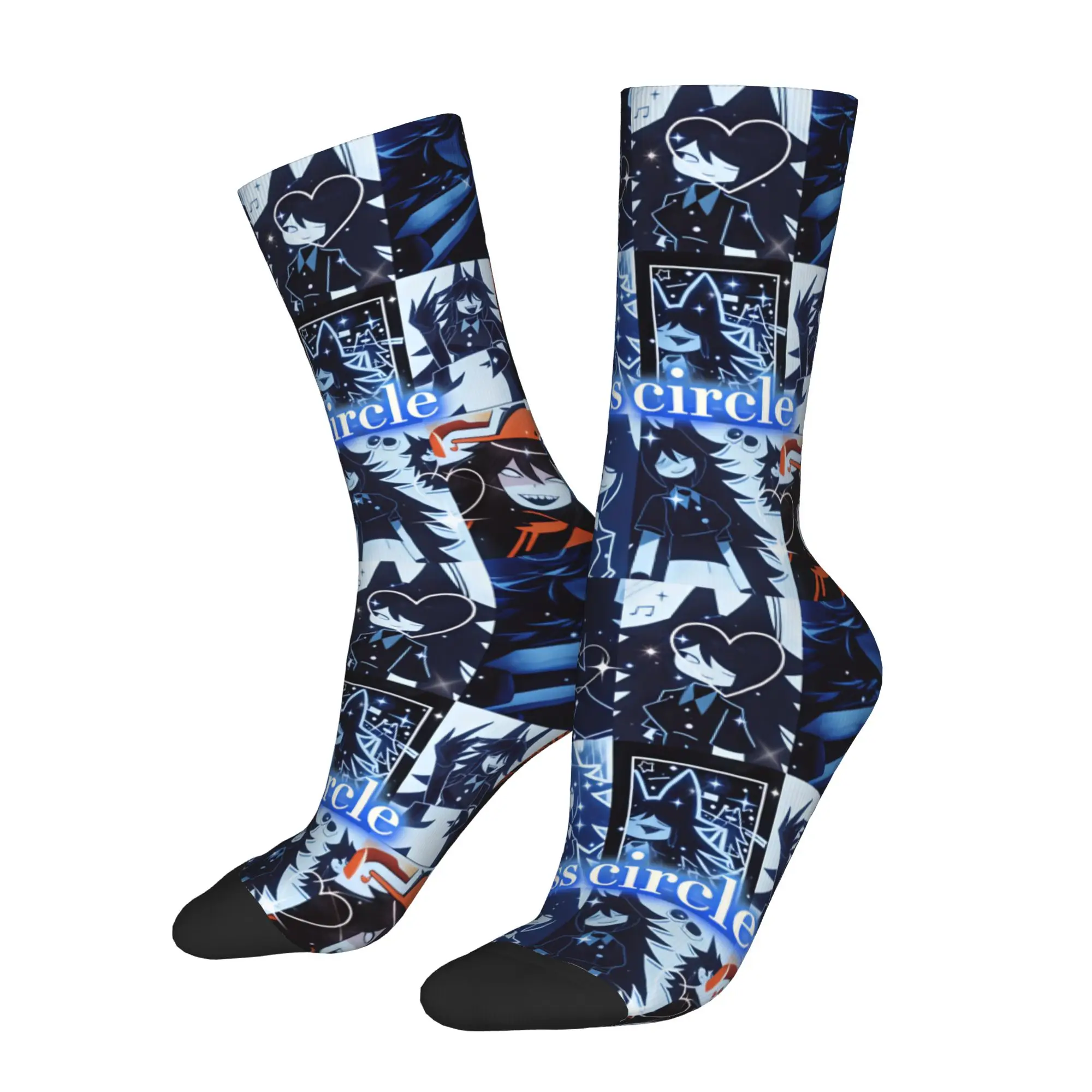 M-Miss C-Circle Anime Men's Crew Socks Unisex Fashion Cartoon Spring Summer Autumn Winter Dress Socks